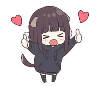 😊 emoji 看過來！孤單的胡桃在等你 (Menhera-chan) @kal_pc Telegram sticker 2 of 41