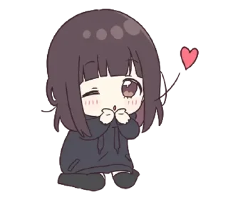 😊 emoji 看過來！孤單的胡桃在等你 (Menhera-chan) @kal_pc Telegram sticker 8 of 41