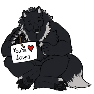 Sticker from BuffWolf The Emotional Support Werewolf