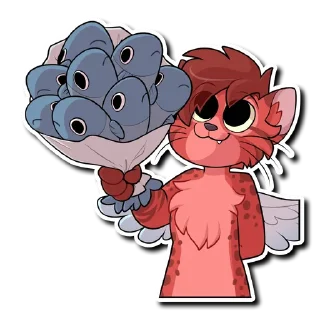 Sticker from Nate the Fishing Cat - by CinnamonSpots