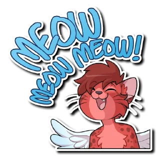 Sticker from Nate the Fishing Cat - by CinnamonSpots