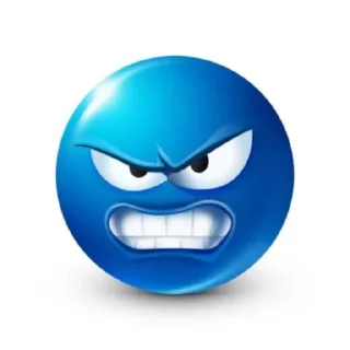 Sticker from blue emoji guy @scarapologist