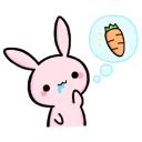 😛 emoji Pink-Bunny Telegram sticker 3 of 119