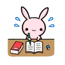 📚 emoji Pink-Bunny Telegram sticker 17 of 119