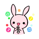 🎤 emoji Pink-Bunny Telegram sticker 19 of 119