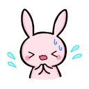 😓 emoji Pink-Bunny Telegram sticker 10 of 119