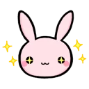 🌟 emoji Pink-Bunny Telegram sticker 2 of 119