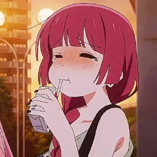 😢 emoji ::: Bocchi the Rock v.2 ::: Telegram sticker 6 of 46