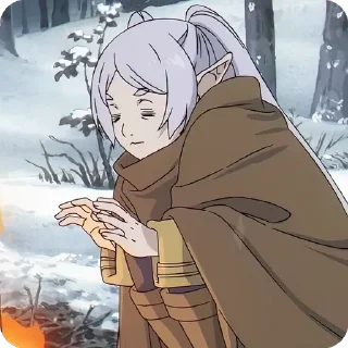 🥶 emoji Sousou no Frieren • @animestickersii @pinterest_to_stickerbot Telegram sticker 10 of 73