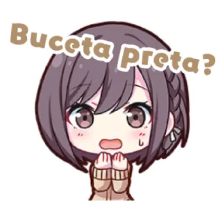 ⬛ emoji Cute girls doing cute things Telegram sticker 7 of 9