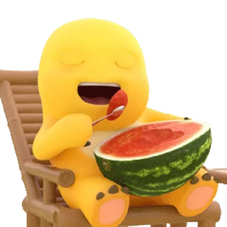 😊 emoji 奶龍⑧吃瓜篇 @kal_pc Telegram sticker 5 of 16