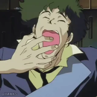 🥱 emoji Cowboy Bebop ¦ @figurinhasWa Telegram sticker 23 of 50