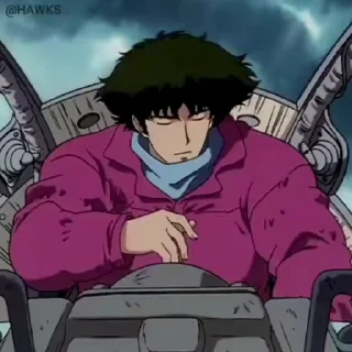 🤦‍♂️ emoji Cowboy Bebop ¦ @figurinhasWa Telegram sticker 18 of 50