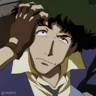🤨 emoji Cowboy Bebop ¦ @figurinhasWa Telegram sticker 21 of 50