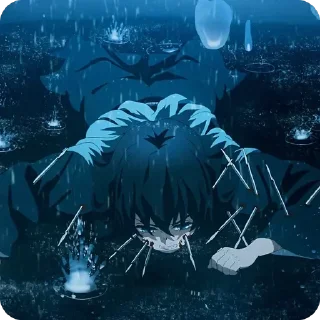 ☔ emoji Muichiro Tokito • @animestickersii @pinterest_to_stickerbot Telegram sticker 16 of 36