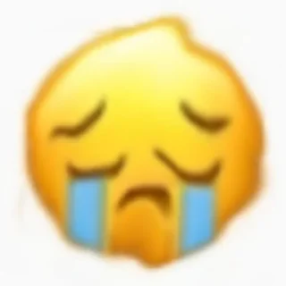 😭 emoji reactions de la bola amarilla Telegram sticker 16 of 35