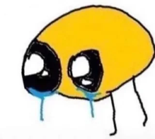 😭 emoji reactions de la bola amarilla Telegram sticker 7 of 35