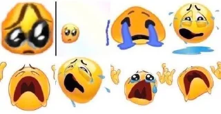 😭 emoji reactions de la bola amarilla Telegram sticker 5 of 35