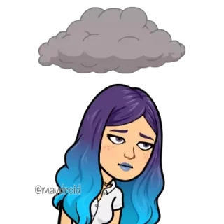 😔 emoji MayDroid - Bitmoji @wastick_maydroid Telegram sticker 21 of 120