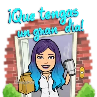 👋 emoji MayDroid - Bitmoji @wastick_maydroid Telegram sticker 3 of 120