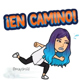 🏃‍♀ emoji MayDroid - Bitmoji @wastick_maydroid Telegram sticker 2 of 120