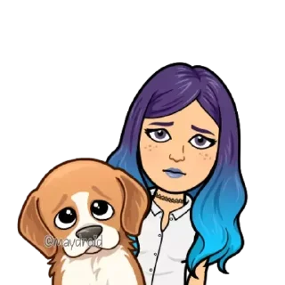🥺 emoji MayDroid - Bitmoji @wastick_maydroid Telegram sticker 23 of 120