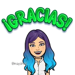 😊 emoji MayDroid - Bitmoji @wastick_maydroid Telegram sticker 15 of 120