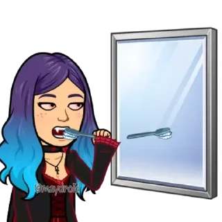 🧛‍♀ emoji MayDroid - Bitmoji @wastick_maydroid Telegram sticker 7 of 120