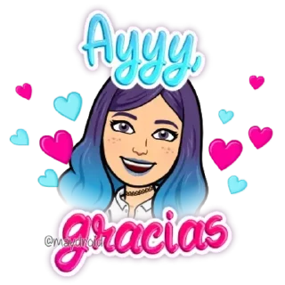 🥰 emoji MayDroid - Bitmoji @wastick_maydroid Telegram sticker 20 of 120