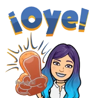 👋 emoji MayDroid - Bitmoji @wastick_maydroid Telegram sticker 5 of 120