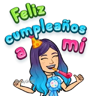 🎉 emoji MayDroid - Bitmoji @wastick_maydroid Telegram sticker 10 of 120