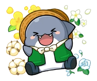 🌼 emoji 胖鯊魚鯊西米 整合2 Telegram sticker 10 of 120