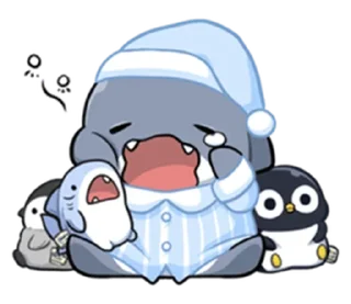 😴 emoji 胖鯊魚鯊西米 整合2 Telegram sticker 11 of 120