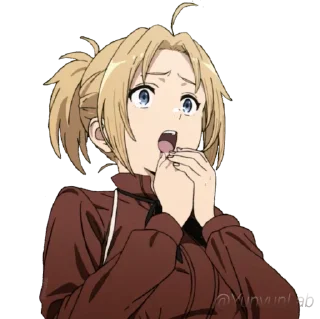 😦 emoji Mushoku Tensei Lite Telegram sticker 7 of 23