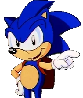 👆 emoji Sonic SatAM Telegram sticker 6 of 90