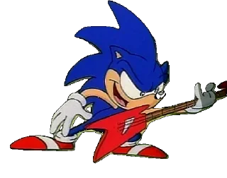 🎸 emoji Sonic SatAM Telegram sticker 14 of 90