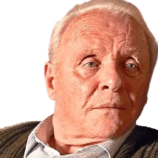 😧 emoji Anthony Hopkins Telegram sticker 7 of 11