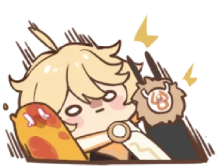 Sticker from Genshin chibis