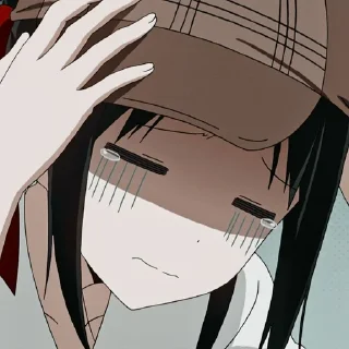 😢 emoji 𝐾𝑎𝑔𝑢𝑦𝑎 • @animestickersii @pinterest_to_stickerbot Telegram sticker 1 of 119