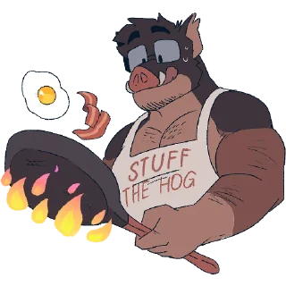 🍳 emoji Boar on Board Telegram sticker 14 of 76