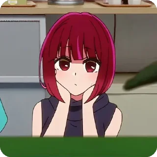 🙁 emoji Kana Arima • @animestickersii @pinterest_to_stickerbot Telegram sticker 19 of 78