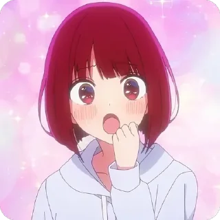 😱 emoji Kana Arima • @animestickersii @pinterest_to_stickerbot Telegram sticker 9 of 78