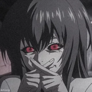 😏 emoji 𝚃𝚘𝚔𝚢𝚘 𝙶𝚑𝚘𝚞𝚕 @animestickersii @pinterest_to_stickerbot Telegram sticker 11 of 119