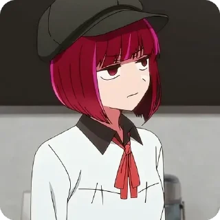 😒 emoji Kana Arima • @animestickersii @pinterest_to_stickerbot Telegram sticker 24 of 78
