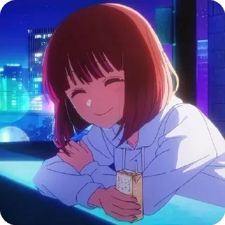 😊 emoji Kana Arima • @animestickersii @pinterest_to_stickerbot Telegram sticker 13 of 78