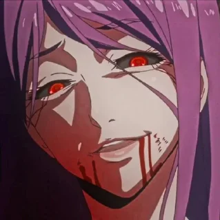 😏 emoji 𝚃𝚘𝚔𝚢𝚘 𝙶𝚑𝚘𝚞𝚕 @animestickersii @pinterest_to_stickerbot Telegram sticker 17 of 119