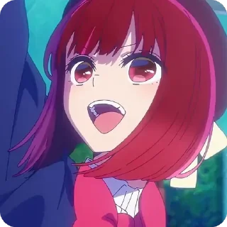 😀 emoji Kana Arima • @animestickersii @pinterest_to_stickerbot Telegram sticker 14 of 78