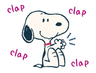 Sticker from 【英文】敏捷地動了！Snoopy 情緒表現貼圖 (史努比) @kal_pc
