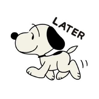 😊 emoji 【英文】Animated Snoopy Retro Stickers (史努比) @kal_pc Telegram sticker 24 of 24