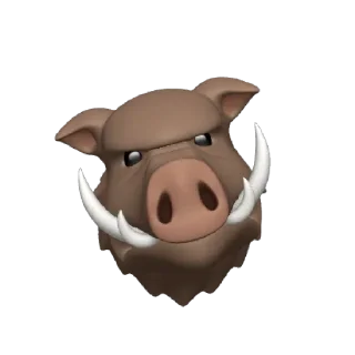 😠 emoji @Apple_Animojis Boar Telegram sticker 14 of 17
